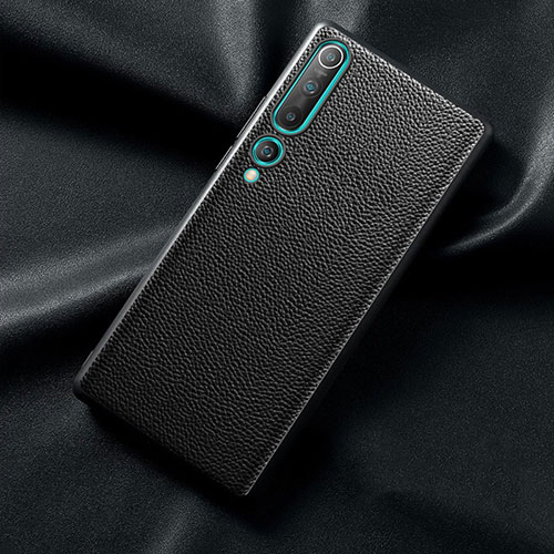 Soft Luxury Leather Snap On Case Cover S07 for Xiaomi Mi 10 Black