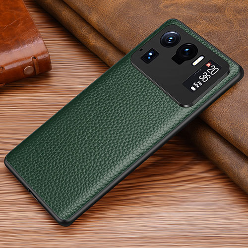 Soft Luxury Leather Snap On Case Cover S07 for Xiaomi Mi 11 Ultra 5G Green