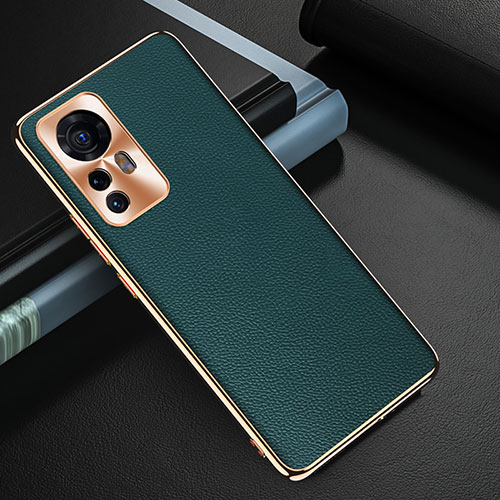 Soft Luxury Leather Snap On Case Cover S07 for Xiaomi Mi 12X 5G Green