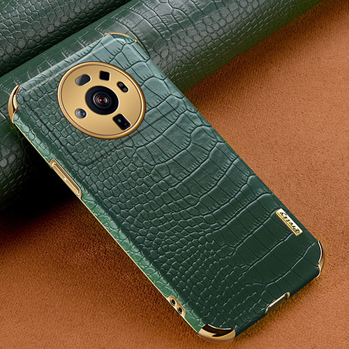 Soft Luxury Leather Snap On Case Cover S08 for Xiaomi Mi 12 Ultra 5G Green