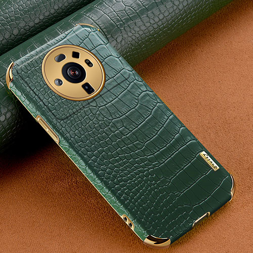 Soft Luxury Leather Snap On Case Cover S08 for Xiaomi Mi 12S Ultra 5G Green