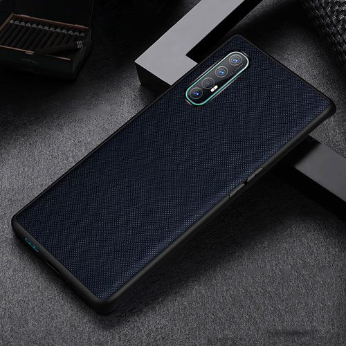 Soft Luxury Leather Snap On Case Cover S09 for Oppo Find X2 Neo Blue