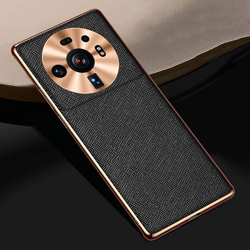 Soft Luxury Leather Snap On Case Cover S09 for Xiaomi Mi 12 Ultra 5G Black