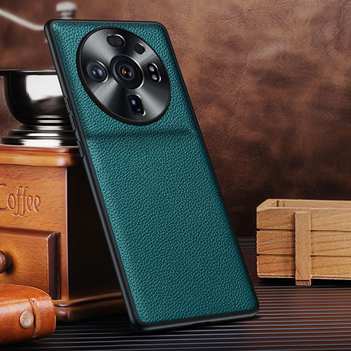 Soft Luxury Leather Snap On Case Cover S12 for Xiaomi Mi 12 Ultra 5G Cyan