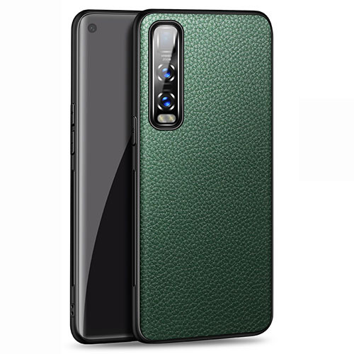 Soft Luxury Leather Snap On Case Cover U03 for Oppo Find X2 Pro Green