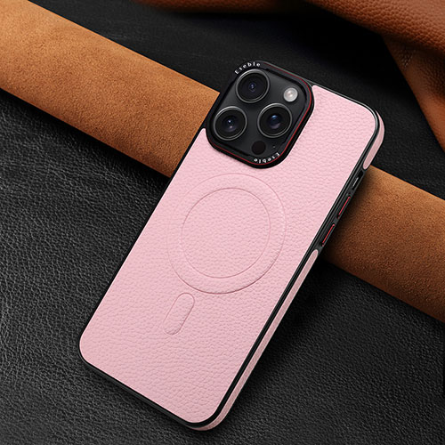 Soft Luxury Leather Snap On Case Cover WZ1 for Apple iPhone 14 Pro Rose Gold
