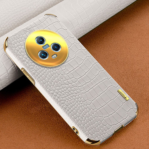 Soft Luxury Leather Snap On Case Cover XD1 for Huawei Honor Magic5 5G White