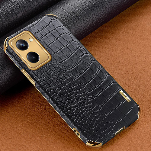 Soft Luxury Leather Snap On Case Cover XD1 for Realme 10 Pro 5G Black