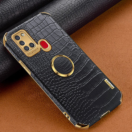 Soft Luxury Leather Snap On Case Cover XD1 for Samsung Galaxy A21s Black