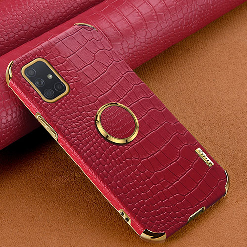 Soft Luxury Leather Snap On Case Cover XD1 for Samsung Galaxy A71 5G Red