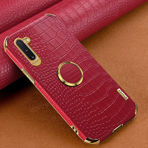 Soft Luxury Leather Snap On Case Cover XD1 for Samsung Galaxy Note 10 5G Red