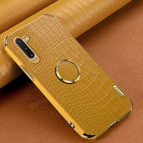 Soft Luxury Leather Snap On Case Cover XD1 for Samsung Galaxy Note 10 5G Yellow