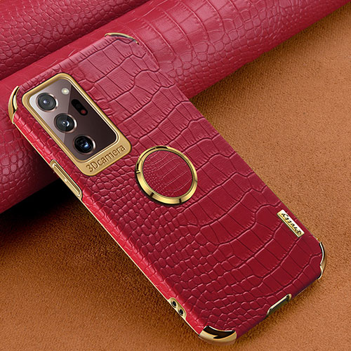 Soft Luxury Leather Snap On Case Cover XD1 for Samsung Galaxy Note 20 Ultra 5G Red