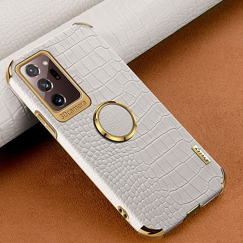 Soft Luxury Leather Snap On Case Cover XD1 for Samsung Galaxy Note 20 Ultra 5G White