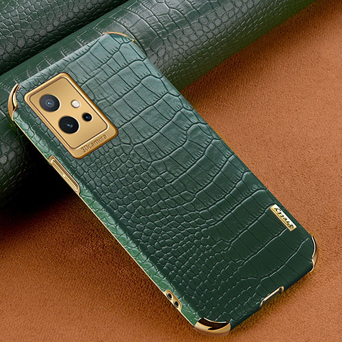 Soft Luxury Leather Snap On Case Cover XD1 for Vivo T1 5G India Green