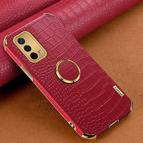 Soft Luxury Leather Snap On Case Cover XD2 for OnePlus Nord N200 5G Red