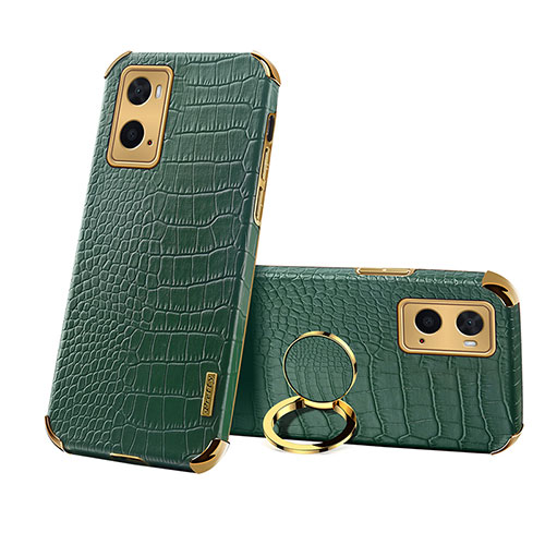 Soft Luxury Leather Snap On Case Cover XD2 for Oppo A76 Green