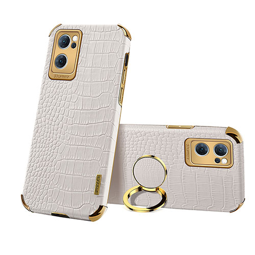 Soft Luxury Leather Snap On Case Cover XD2 for Oppo Reno7 5G White