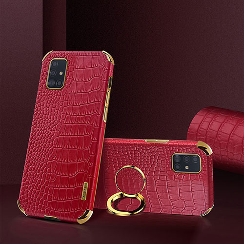 Soft Luxury Leather Snap On Case Cover XD2 for Samsung Galaxy A51 4G Red