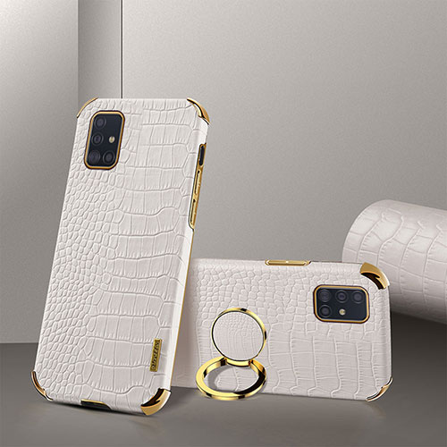 Soft Luxury Leather Snap On Case Cover XD2 for Samsung Galaxy A51 4G White