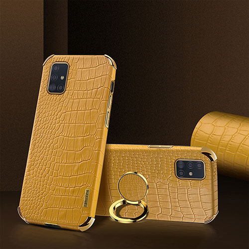 Soft Luxury Leather Snap On Case Cover XD2 for Samsung Galaxy A51 4G Yellow