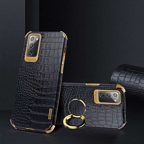 Soft Luxury Leather Snap On Case Cover XD2 for Samsung Galaxy Note 20 5G Black