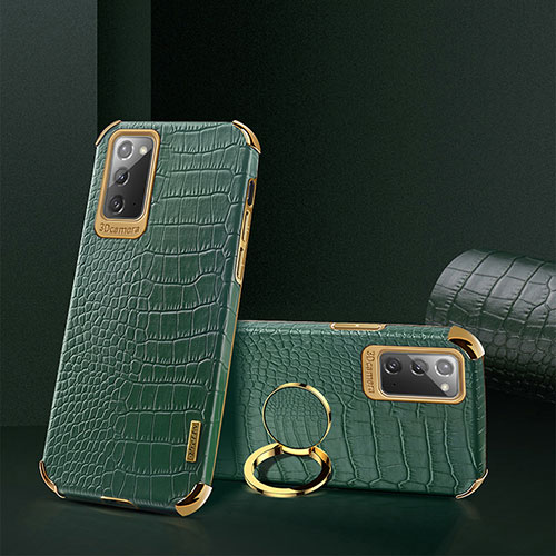 Soft Luxury Leather Snap On Case Cover XD2 for Samsung Galaxy Note 20 5G Green