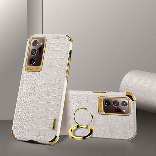 Soft Luxury Leather Snap On Case Cover XD2 for Samsung Galaxy Note 20 Ultra 5G White