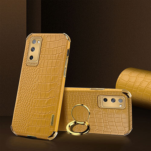 Soft Luxury Leather Snap On Case Cover XD2 for Samsung Galaxy S20 FE (2022) 5G Yellow