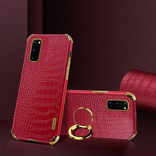 Soft Luxury Leather Snap On Case Cover XD2 for Samsung Galaxy S20 Red