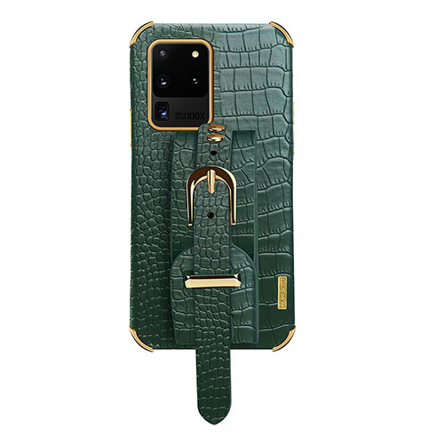 Soft Luxury Leather Snap On Case Cover XD2 for Samsung Galaxy S20 Ultra 5G Green