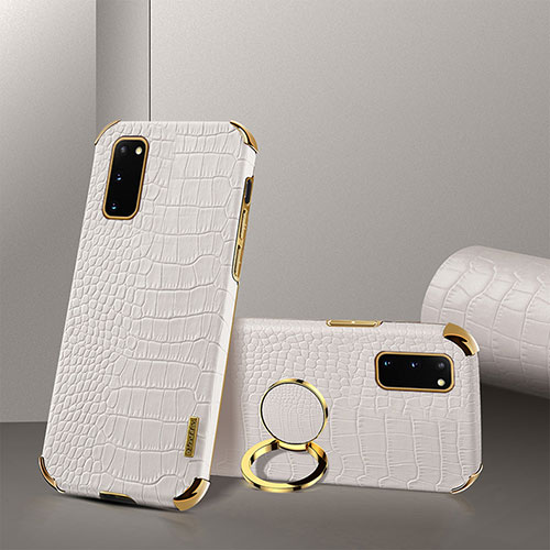 Soft Luxury Leather Snap On Case Cover XD2 for Samsung Galaxy S20 White