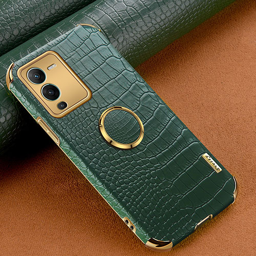 Soft Luxury Leather Snap On Case Cover XD2 for Vivo V25 Pro 5G Green