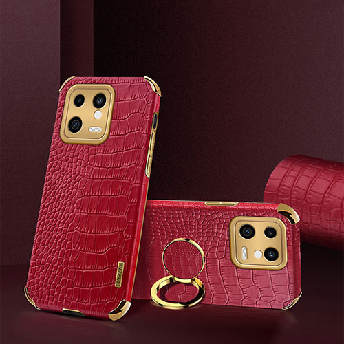 Soft Luxury Leather Snap On Case Cover XD2 for Xiaomi Mi 13 5G Red
