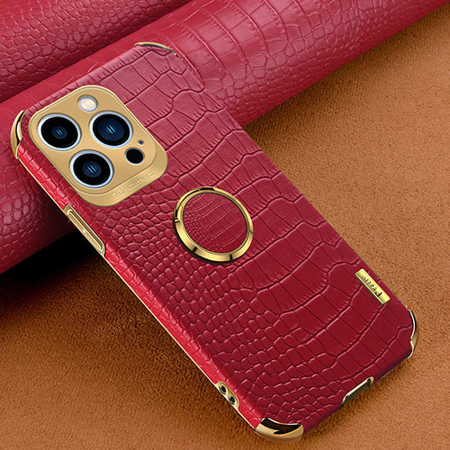 Soft Luxury Leather Snap On Case Cover XD3 for Apple iPhone 13 Pro Red