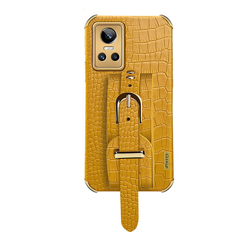Soft Luxury Leather Snap On Case Cover XD3 for Realme GT Neo3 5G Yellow
