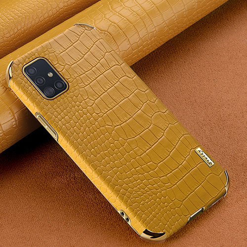 Soft Luxury Leather Snap On Case Cover XD3 for Samsung Galaxy A51 5G Yellow