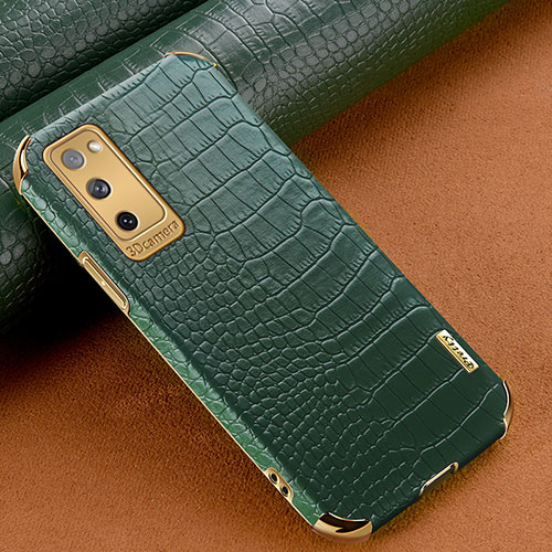 Soft Luxury Leather Snap On Case Cover XD3 for Samsung Galaxy S20 FE (2022) 5G Green