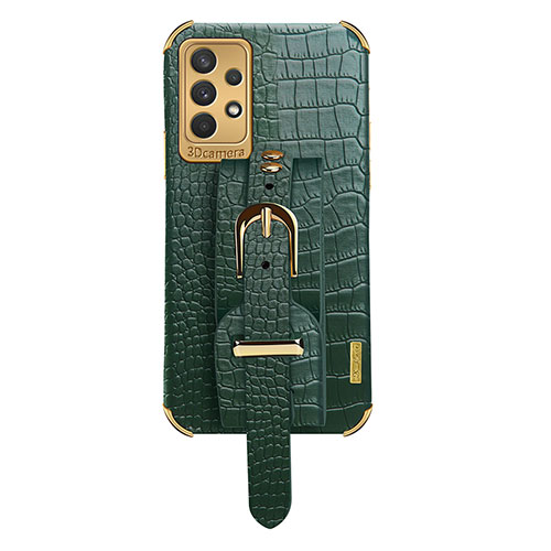 Soft Luxury Leather Snap On Case Cover XD5 for Samsung Galaxy M32 5G Green