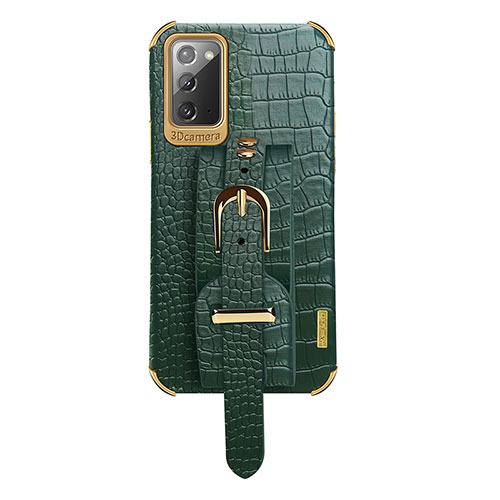Soft Luxury Leather Snap On Case Cover XD5 for Samsung Galaxy Note 20 5G Green