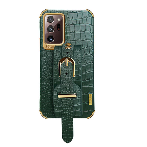 Soft Luxury Leather Snap On Case Cover XD5 for Samsung Galaxy Note 20 Ultra 5G Green
