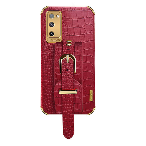 Soft Luxury Leather Snap On Case Cover XD5 for Samsung Galaxy S20 Lite 5G Red