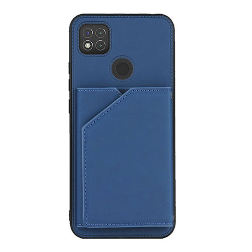 Soft Luxury Leather Snap On Case Cover Y01B for Xiaomi POCO C3 Blue