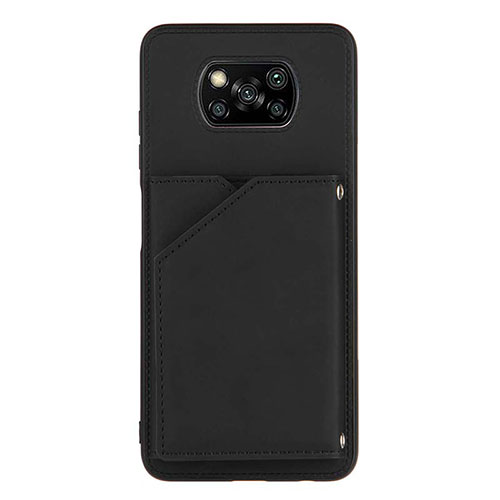 Soft Luxury Leather Snap On Case Cover Y01B for Xiaomi Poco X3 NFC Black
