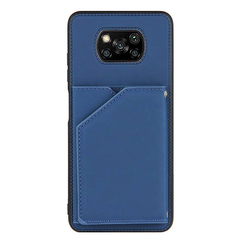 Soft Luxury Leather Snap On Case Cover Y01B for Xiaomi Poco X3 Pro Blue