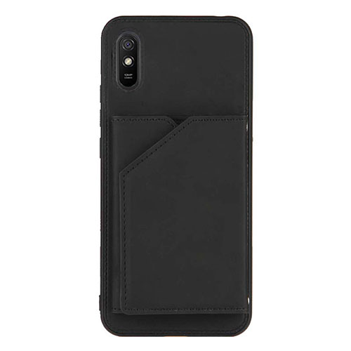 Soft Luxury Leather Snap On Case Cover Y01B for Xiaomi Redmi 9AT Black