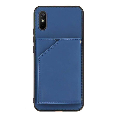 Soft Luxury Leather Snap On Case Cover Y01B for Xiaomi Redmi 9AT Blue