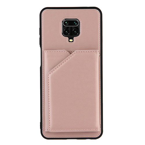 Soft Luxury Leather Snap On Case Cover Y01B for Xiaomi Redmi Note 9 Pro Rose Gold