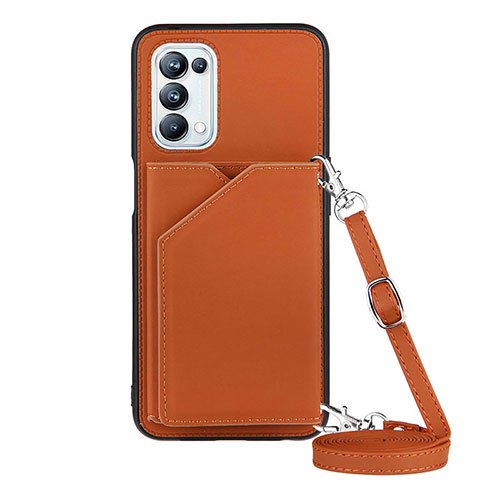 Soft Luxury Leather Snap On Case Cover Y02B for OnePlus Nord N200 5G Brown