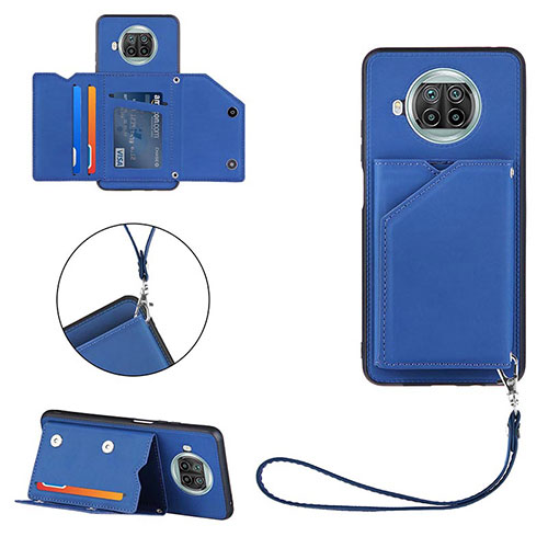 Soft Luxury Leather Snap On Case Cover Y03B for Xiaomi Mi 10T Lite 5G Blue